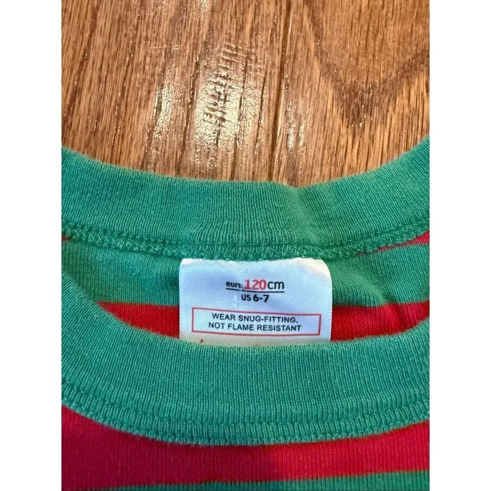 Hanna Andersson Christmas elf long sleeve pajama bundle 6-7